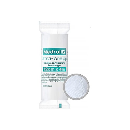 Бинт медичний еластично фiксуючий Medrull Ultra-crepp, розмiр 4 м x 15 см